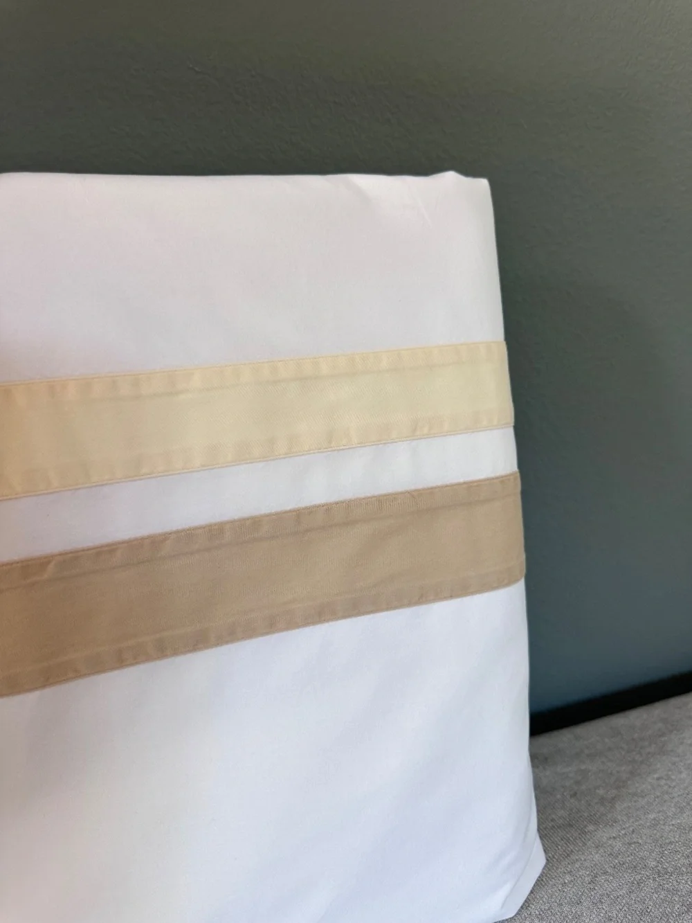 Restoration Hardware Italian Cotton King Duvet Cover-Double-Framed Border